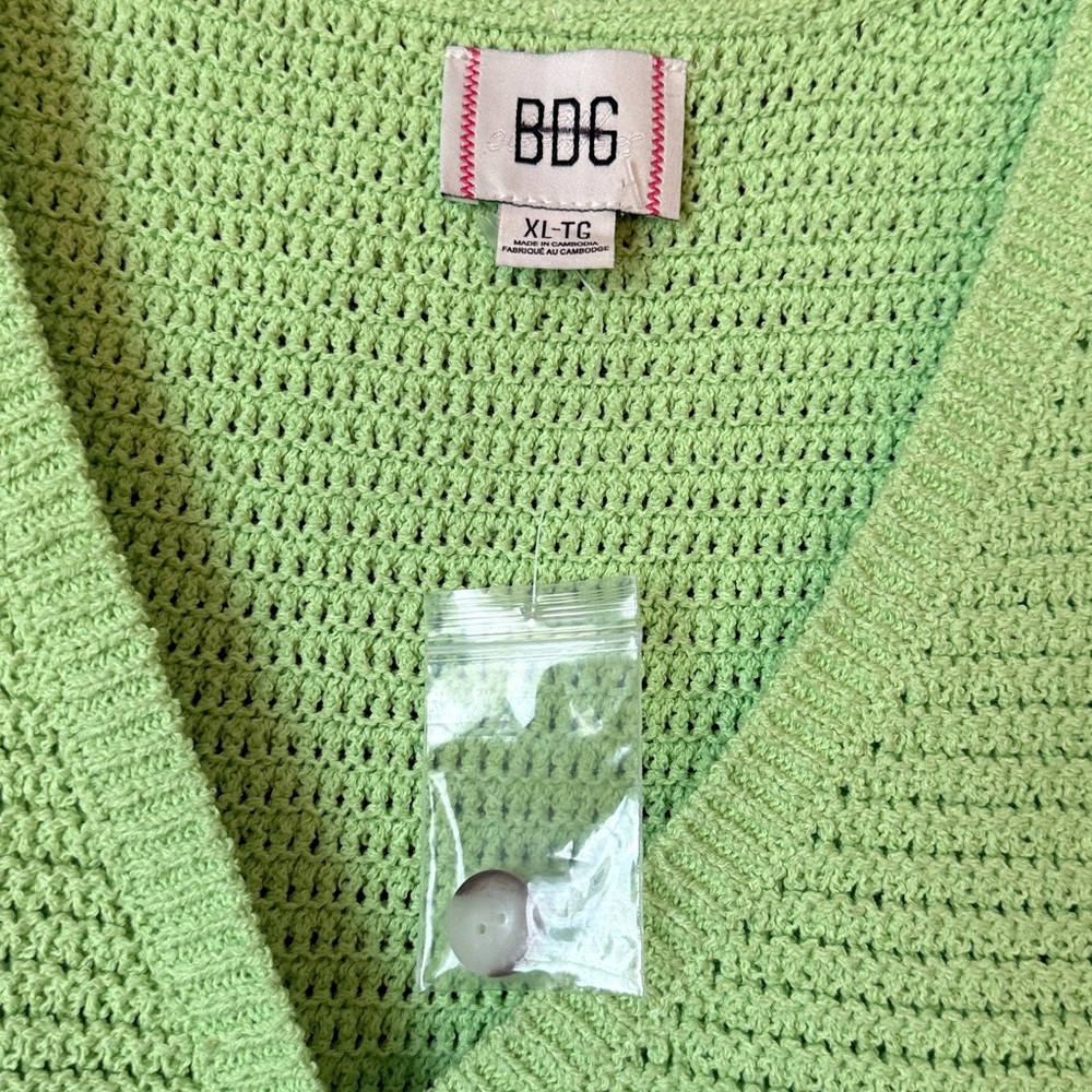 BDG UO Green, Pink, Orange & Blue Striped Knit Vest, NWT Sz XL - Picture 3 of 7